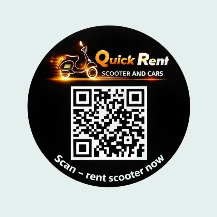Quick Rent Pattaya QR Code zum Scooter mieten in Thailand