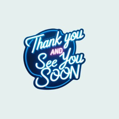 Thank you and See You SOON Neon Schild