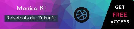 Button für Monica KI – Reisetools der Zukunft